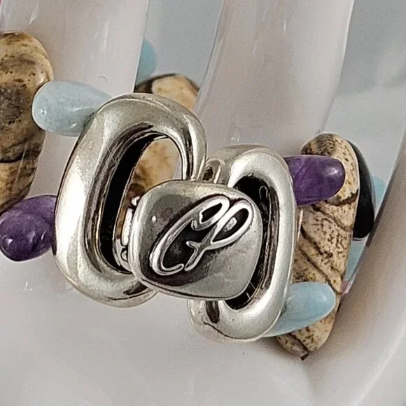 Carolyn Pollack American West 925 SS Gemstone Bracelet Signed - Picture 5 of 10